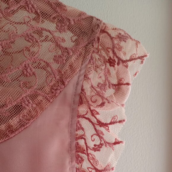 'LAPIS' Dusky Pink Cap Sleeve Lace Blouse Size XL NWT - Picture 14 of 15